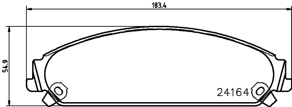 Brake Pad Set, disc brake (MDB2696)