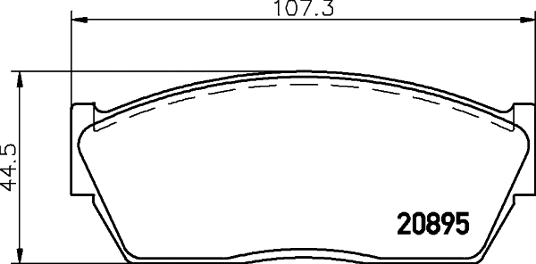 Brake Pad Set, disc brake (MDB1259)