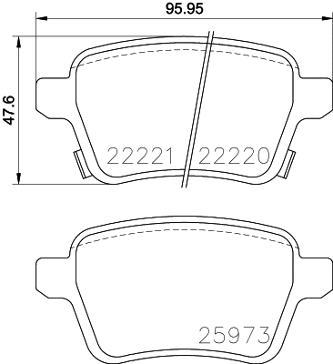 Brake Pad Set, disc brake (MDB3820)