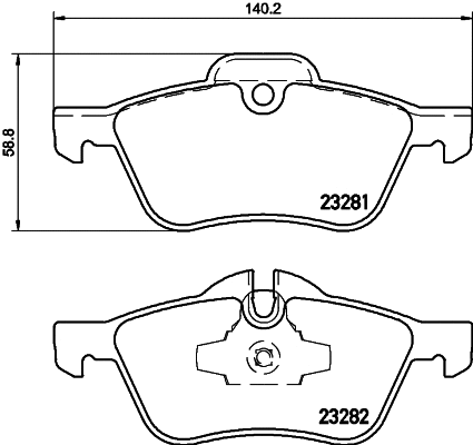 Brake Pad Set, disc brake (MDB2162)