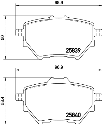 Brake Pad Set, disc brake (MDB3401)