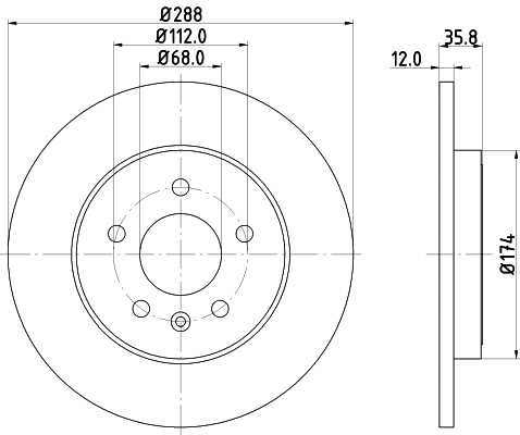 Brake Disc (MDC2162)