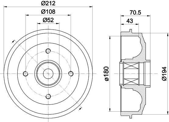 Brake Drum (MBD028)