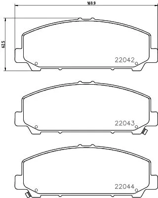 Brake Pad Set, disc brake (MDB3714)