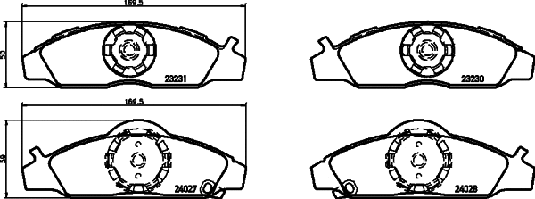 Brake Pad Set, disc brake (MDB2568)