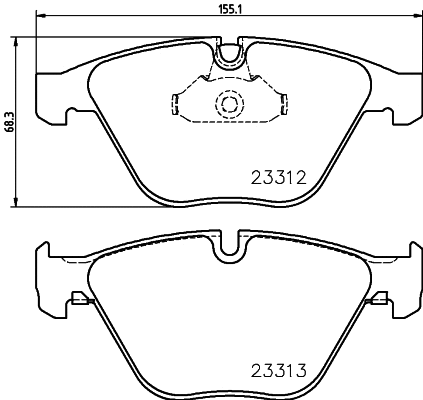 Brake Pad Set, disc brake (MDB3106)