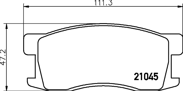 Brake Pad Set, disc brake (MDB2454)