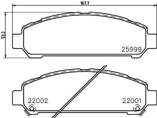 Brake Pad Set, disc brake (MDB3426)