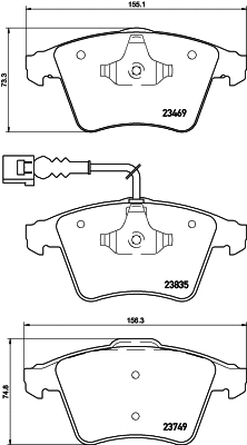 Brake Pad Set, disc brake (MDB3411)