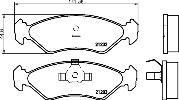Brake Pad Set, disc brake (MDB1404)