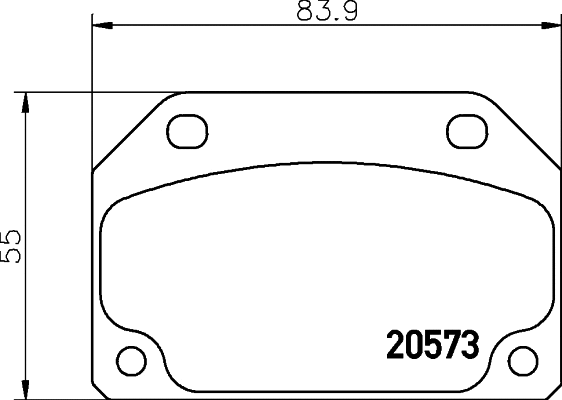 Brake Pad Set, disc brake (MDB1142)
