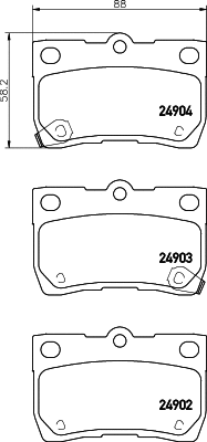 Brake Pad Set, disc brake (MDB3051)