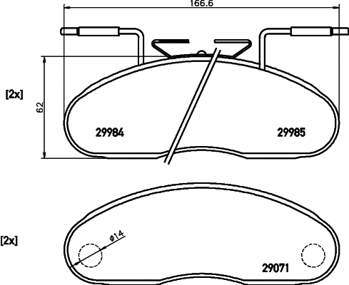 Brake Pad Set, disc brake (MDB1490)