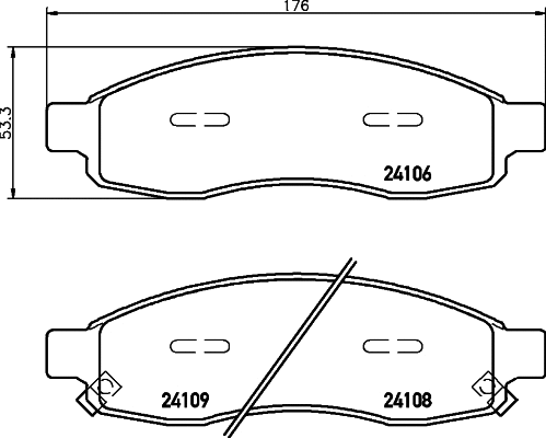 Brake Pad Set, disc brake (MDB2650)