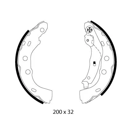 Brake Shoe Set (MFR635)