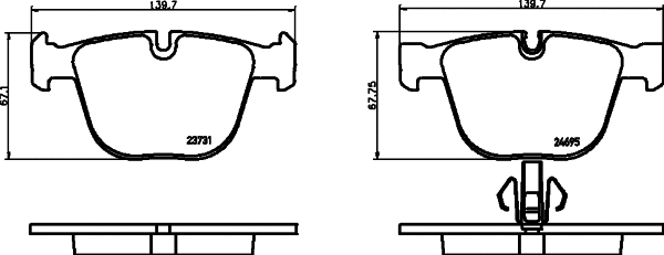 Brake Pad Set, disc brake (MDB82986)