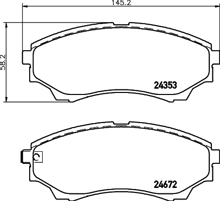 Brake Pad Set, disc brake (MDB2778)