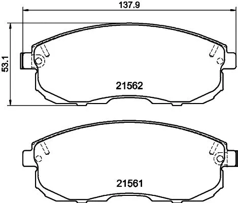 Brake Pad Set, disc brake (MDB2967)