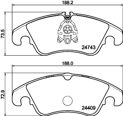Brake Pad Set, disc brake (MDB3041)