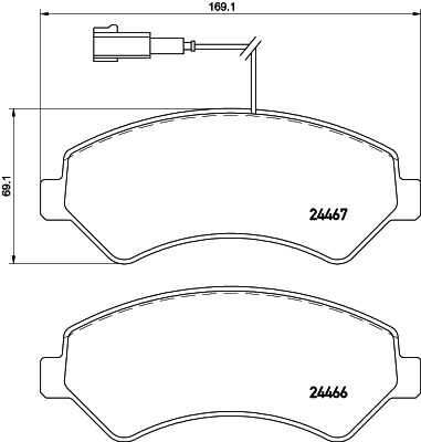 Brake Pad Set, disc brake (MDB3298)