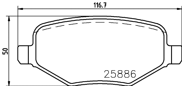 Brake Pad Set, disc brake (MDB3841)