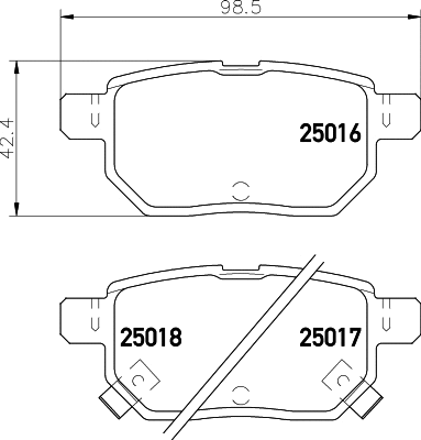 Brake Pad Set, disc brake (MDB3062)