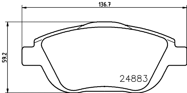 Brake Pad Set, disc brake (MDB3025)