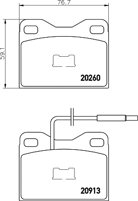 Brake Pad Set, disc brake (MDB1304)