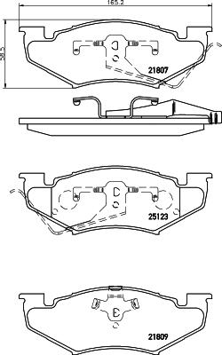 Brake Pad Set, disc brake (MDB1604)