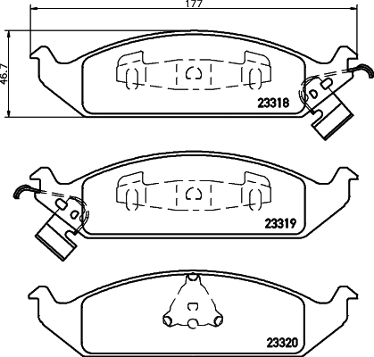 Brake Pad Set, disc brake (MDB1784)