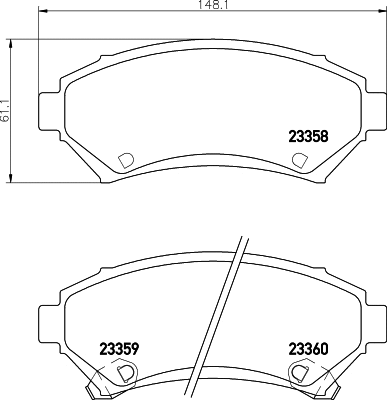 Brake Pad Set, disc brake (MDB1824)