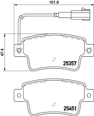 Brake Pad Set, disc brake (MDB3261)
