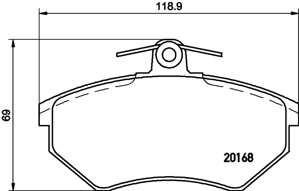 Brake Pad Set, disc brake (MDB1570)