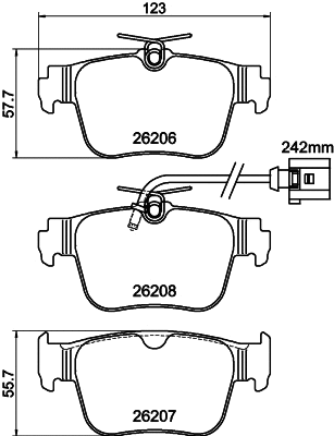 Brake Pad Set, disc brake (MDB3522)