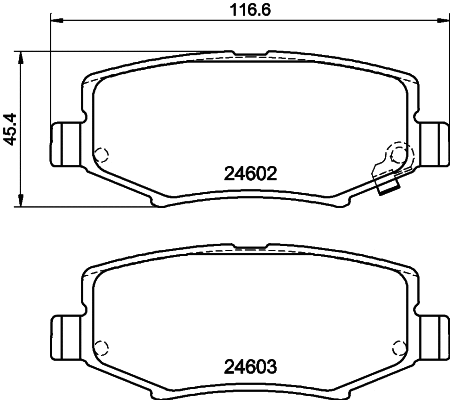 Brake Pad Set, disc brake (MDB3011)