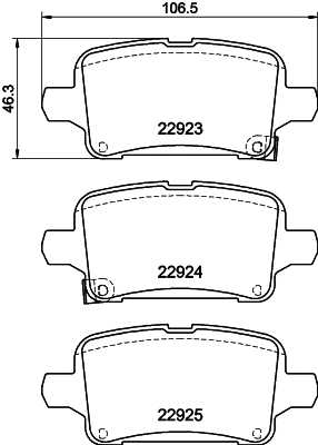 Brake Pad Set, disc brake (MDB84057)