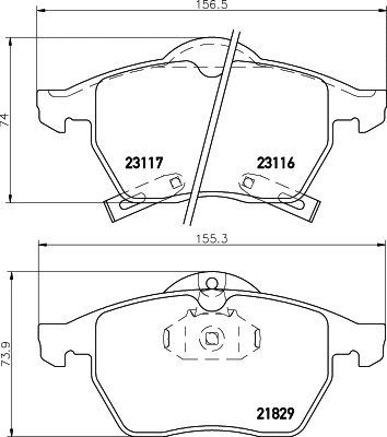 Brake Pad Set, disc brake (MDB1940)
