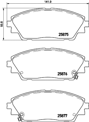 Brake Pad Set, disc brake (MDB3417)