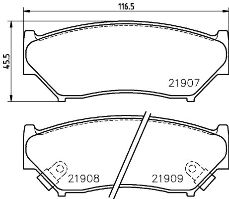 Brake Pad Set, disc brake (MDB1690)