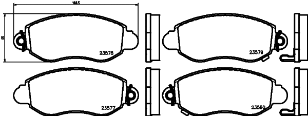 Brake Pad Set, disc brake (MDB2061)