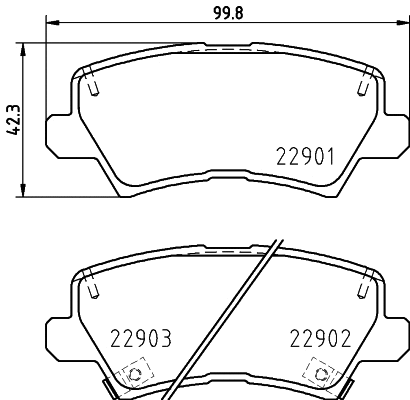 Brake Pad Set, disc brake (MDB4049)