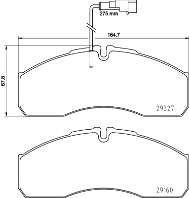 Brake Pad Set, disc brake (MDB3205)