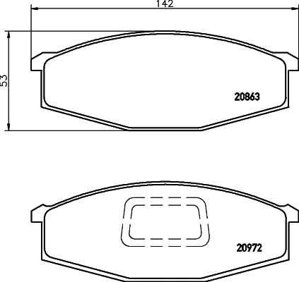 Brake Pad Set, disc brake (MDB1863)