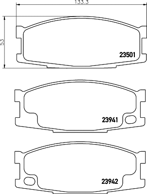 Brake Pad Set, disc brake (MDB2028)