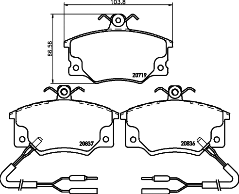 Brake Pad Set, disc brake (MDB1278)