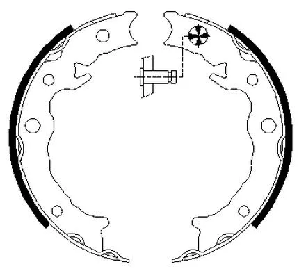 Brake Shoe Set, parking brake (MFR723)