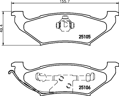 Brake Pad Set, disc brake (MDB2331)
