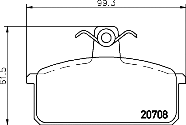 Brake Pad Set, disc brake (MDB1189)