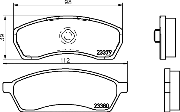 Brake Pad Set, disc brake (MDB1689)