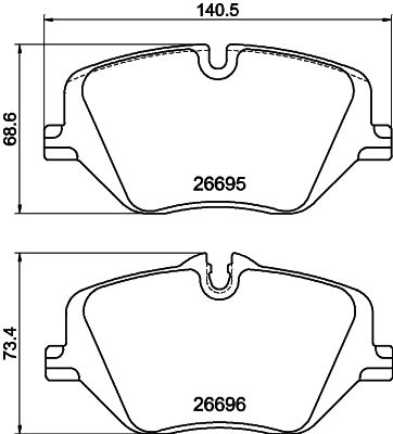 Brake Pad Set, disc brake (MDB3528)